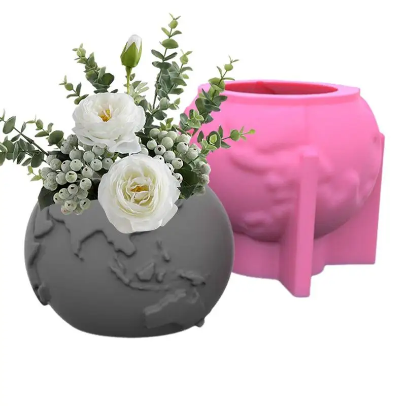 Succulent Planter Silicone Mold Globe Shape Concrete Flower Pot Mold Candles Molds For Epoxy Resin Gypsum For Home Decoration 
Succulent Planter Silicone Mold Globe Shape Concrete Flower Pot Mold Candles Molds For Epoxy Resin Gypsum For Home Decoration