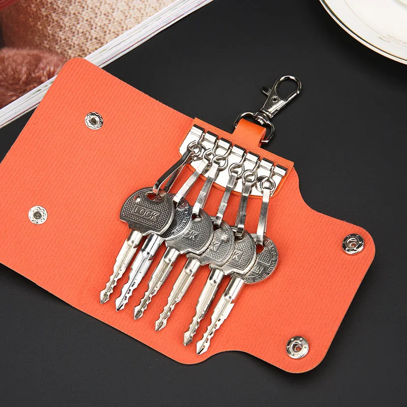 Portable PU Leather Key Bag Built-in Metal Hook Multi-functional Universal Waist Hanging Key Chain Large Capacity
Portable PU Leather Key Bag Built-in Metal Hook Multi-functional Universal Waist Hanging Key Chain Large Capacity
