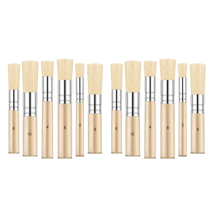 12 Pieces Wooden Stencil Brushes Painting Bristle Brushes For Acrylic Oil Watercolor Art Painting Stencil Project
12 Pieces Wooden Stencil Brushes Painting Bristle Brushes For Acrylic Oil Watercolor Art Painting Stencil Project