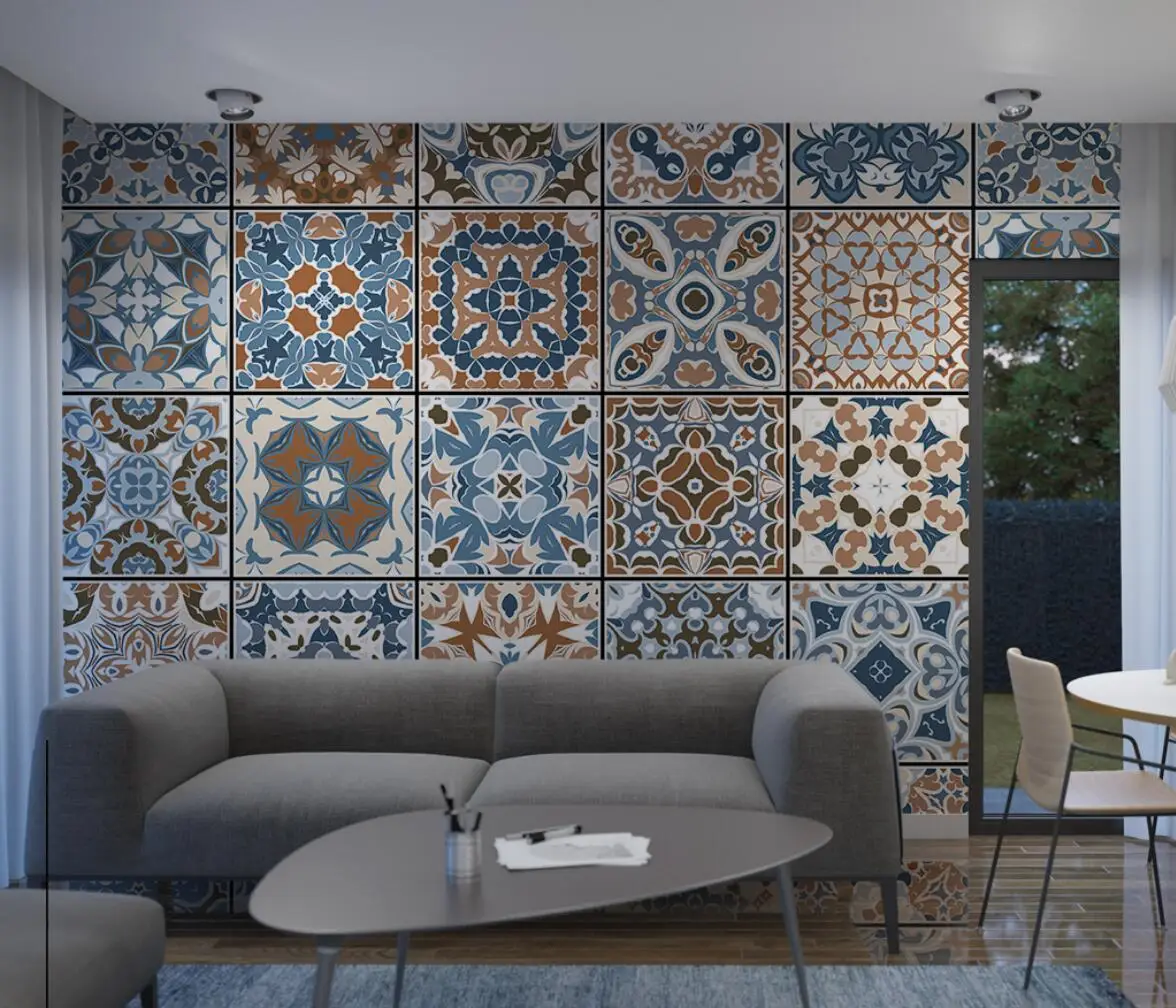 Custom European gothic bohemian retro tile mural home decoration living room bedroom 3d wallpaper for wall papers home decor
Custom European gothic bohemian retro tile mural home decoration living room bedroom 3d wallpaper for wall papers home decor