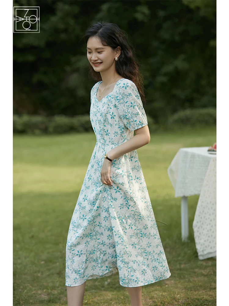 ZIQIAO French Style Romantic Floral Women Dress Square Neck Gentle Wind Sweet Tea Break Skirts Summer Short Sleeve Female Dress
ZIQIAO French Style Romantic Floral Women Dress Square Neck Gentle Wind Sweet Tea Break Skirts Summer Short Sleeve Female Dress