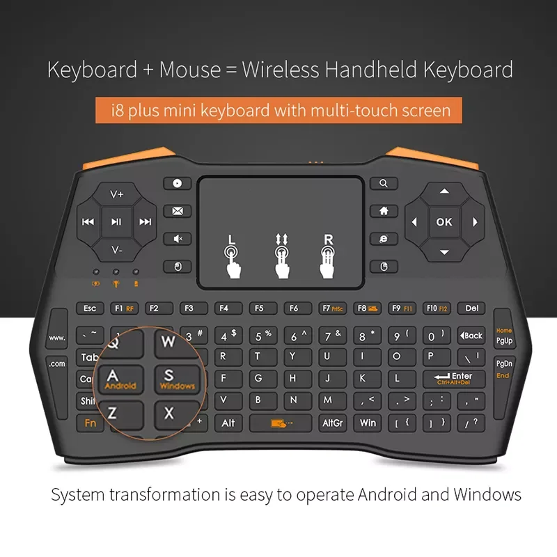 Mini Wireless Gaming Keyboard 2.4GHz Air Mouse Keyboard Remote Control Touchpad For Smart TV Tablet Laptop Xbox 360 PS4 Keyboard
Mini Wireless Gaming Keyboard 2.4GHz Air Mouse Keyboard Remote Control Touchpad For Smart TV Tablet Laptop Xbox 360 PS4 Keyboard