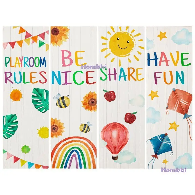 4Pcs Playroom Wooden Wall Decor Hanging Ornament For Kids Toddlers Bedroom Home Decoration Removable Wood Board Sign Posters 
4Pcs Playroom Wooden Wall Decor Hanging Ornament For Kids Toddlers Bedroom Home Decoration Removable Wood Board Sign Posters