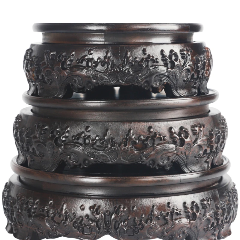 Rosewood round Vase Rotating Base Solid Wood Flower Pot Fish Tank Bonsai Jade Stone Stone Bracket Wood Carving Decorative
Rosewood round Vase Rotating Base Solid Wood Flower Pot Fish Tank Bonsai Jade Stone Stone Bracket Wood Carving Decorative