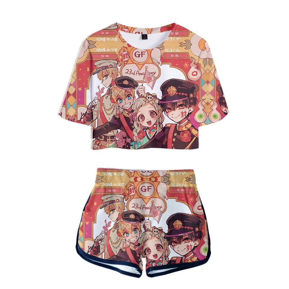 Harajuku Toilet Bound Hanako kun 3D Print Short Sleeve Sexy Shorts+lovely T-shirts Dew navel Pretty Girl suits Two Piece Set
Harajuku Toilet Bound Hanako kun 3D Print Short Sleeve Sexy Shorts+lovely T-shirts Dew navel Pretty Girl suits Two Piece Set