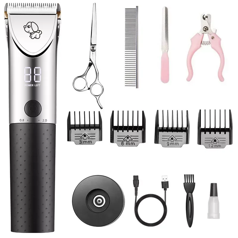 

NEW2023 Rechargeable Pet Shaver Dog Hair Cutter Trimmer Dog Grooming Kit Professional Electrical Pet Clippers For Dogs Cats Pe