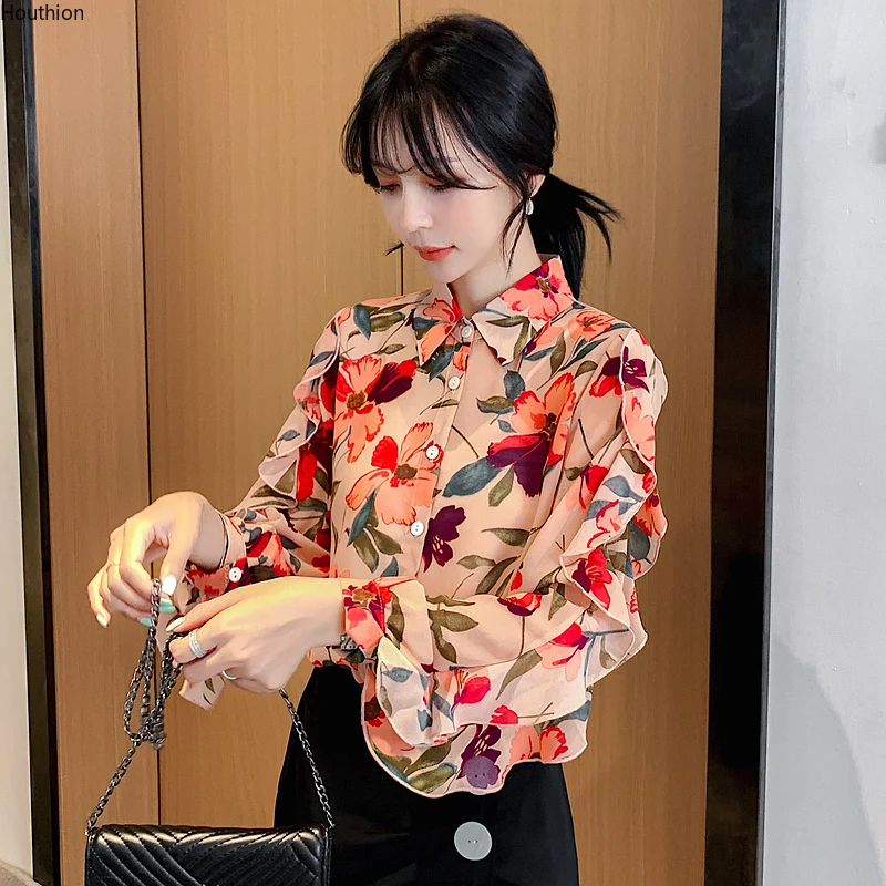 New Long Sleeved Women's Blouse Printing Top Lapel Loose Fashion Shirt Casual Summer Korean Style Female Clothing
New Long Sleeved Women's Blouse Printing Top Lapel Loose Fashion Shirt Casual Summer Korean Style Female Clothing
