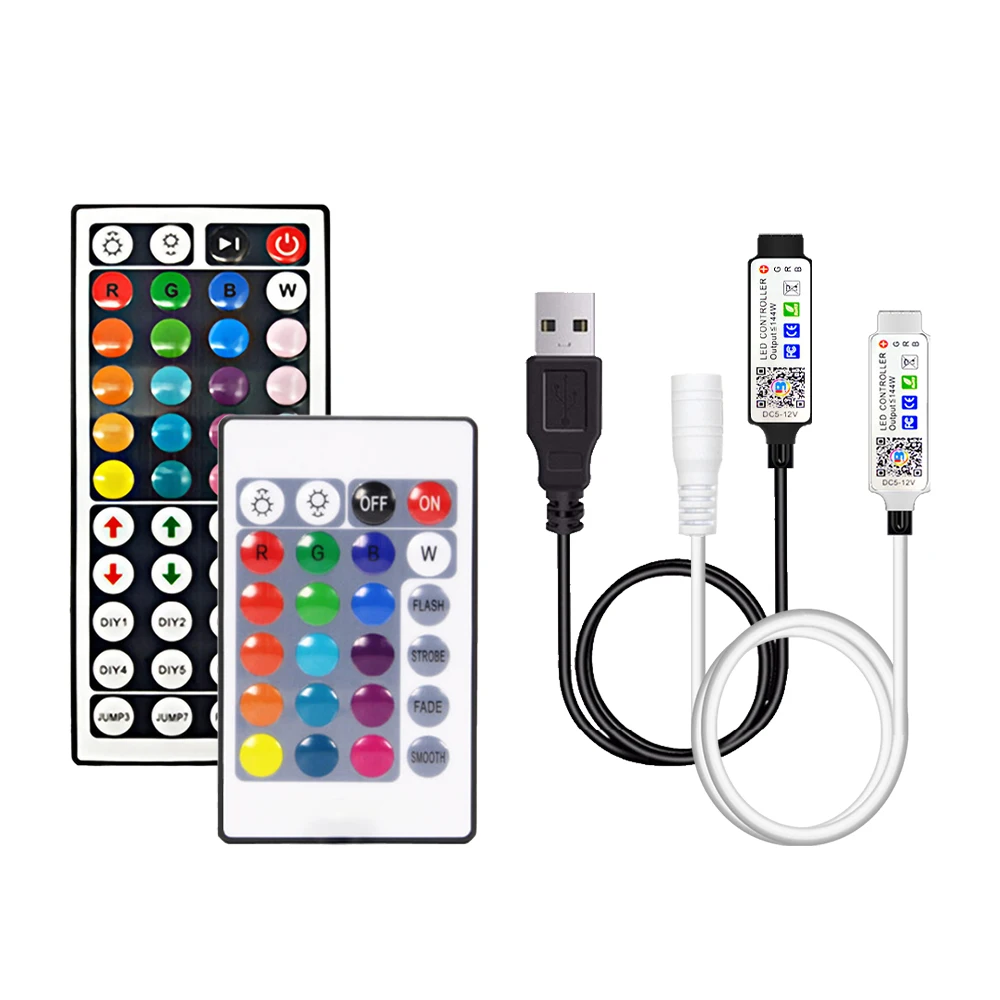 2PCS 24/44 Key Infrared Bluetooth Controller QR Code Link Light Strip Connector Light Strip Accessories
2PCS 24/44 Key Infrared Bluetooth Controller QR Code Link Light Strip Connector Light Strip Accessories