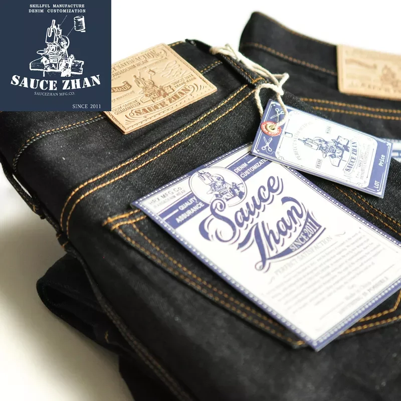 SauceZhan 315XX коническая посадка Selvedge джинсы для мужчин джинсы немытые синие джинсы 14,5 Oz мотоциклетные джинсы 
SauceZhan 315XX коническая посадка Selvedge джинсы для мужчин джинсы немытые синие джинсы 14,5 Oz мотоциклетные джинсы