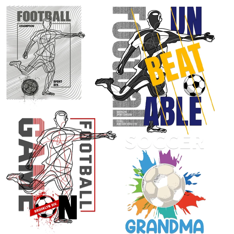 Cartoon Football Iron on Transfers for Clothing Thermoadhesive Patches Heat Transfer Vinyl Designs for T Shirts Fusible Sticker
Cartoon Football Iron on Transfers for Clothing Thermoadhesive Patches Heat Transfer Vinyl Designs for T Shirts Fusible Sticker