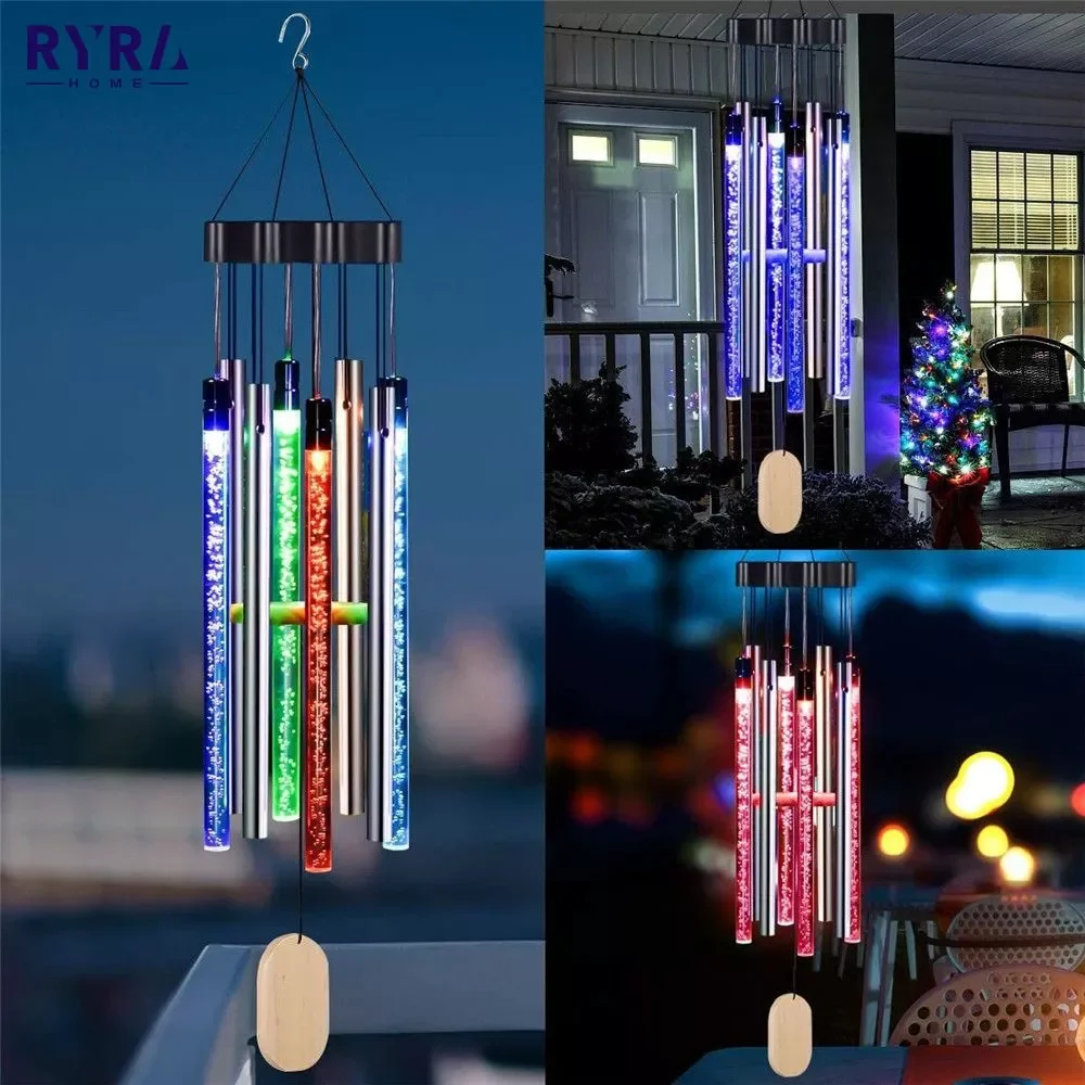 NEW2023 Handmade Solar Wind Chime Colorful Bubble Column Windbell Lamp Hanging Garden Ornament Waterproof Outdoor Use For Cour
NEW2023 Handmade Solar Wind Chime Colorful Bubble Column Windbell Lamp Hanging Garden Ornament Waterproof Outdoor Use For Cour