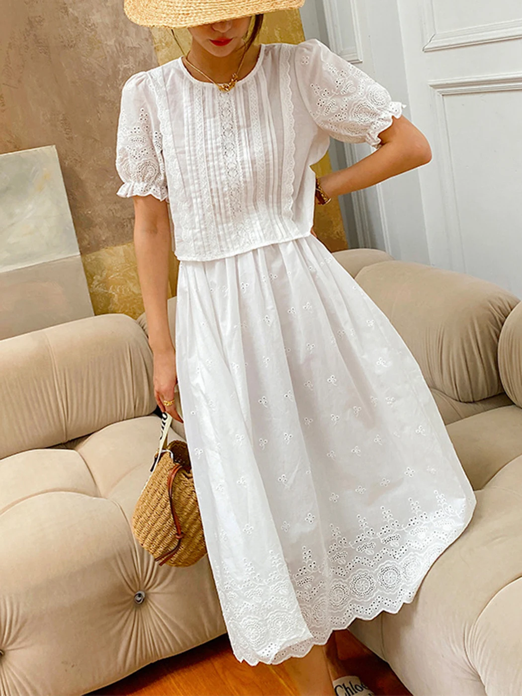 Jastie Blouse Skirt Set Woman 2 Pieces 2022 Summer Elegant Casual Lace Patchwork Shirts Tops Women Embroidery Solid Long Skirts
Jastie Blouse Skirt Set Woman 2 Pieces 2022 Summer Elegant Casual Lace Patchwork Shirts Tops Women Embroidery Solid Long Skirts