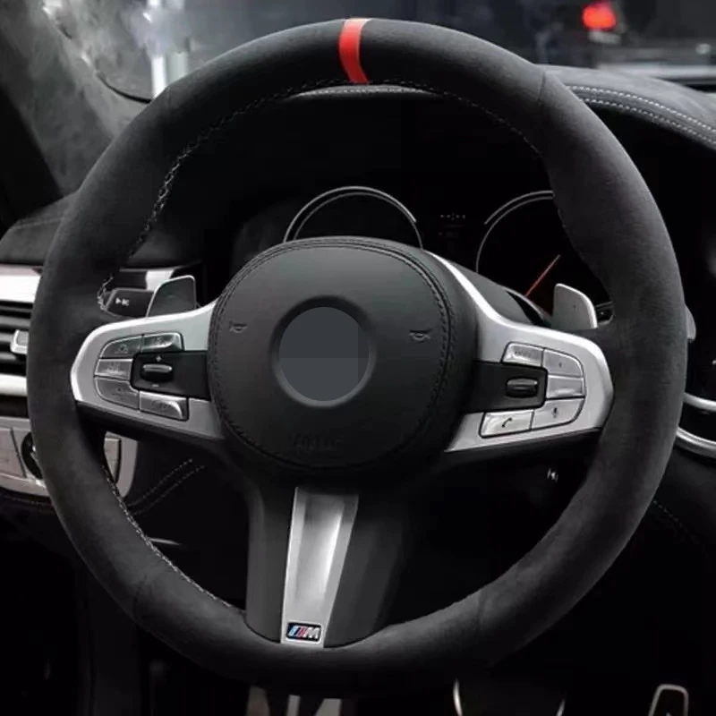 Anti-Slip Car Steering Wheel Cover Black Suede For BMW M Sport G30 G31 G32 G20 G21 G14 G15 G16 X3 G01 X4 G02 X5 G05
Anti-Slip Car Steering Wheel Cover Black Suede For BMW M Sport G30 G31 G32 G20 G21 G14 G15 G16 X3 G01 X4 G02 X5 G05