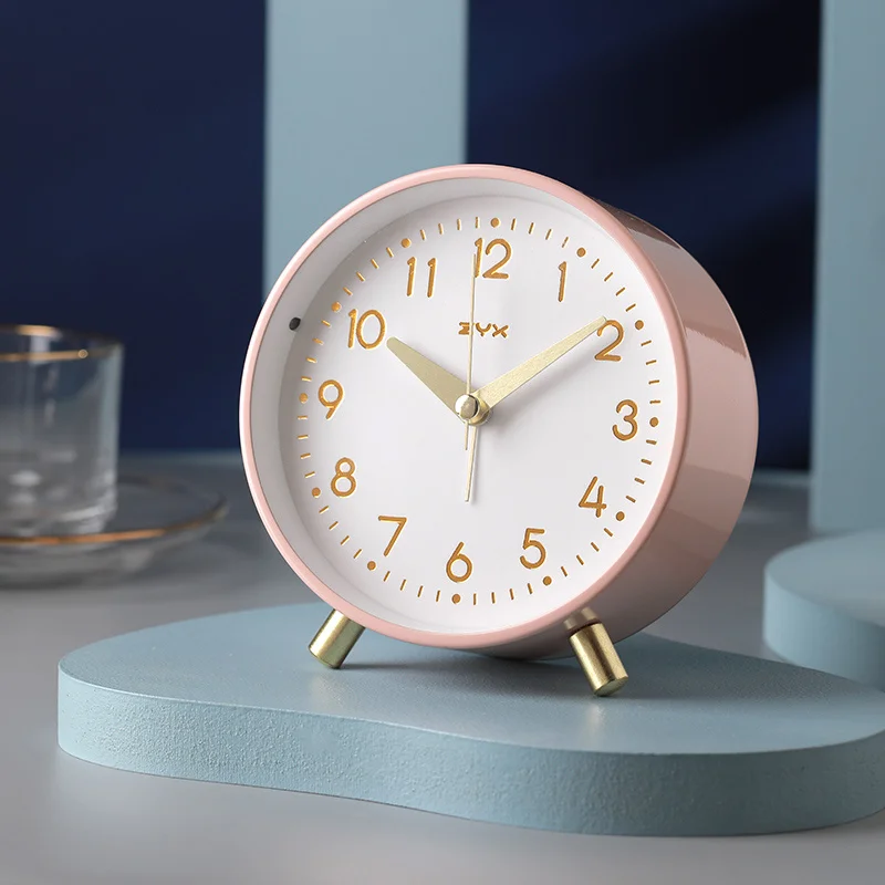 New metal luxury alarm clock Students use simple desktop clock to mute bedside alarm clock Sleepy lazy small clock
New metal luxury alarm clock Students use simple desktop clock to mute bedside alarm clock Sleepy lazy small clock