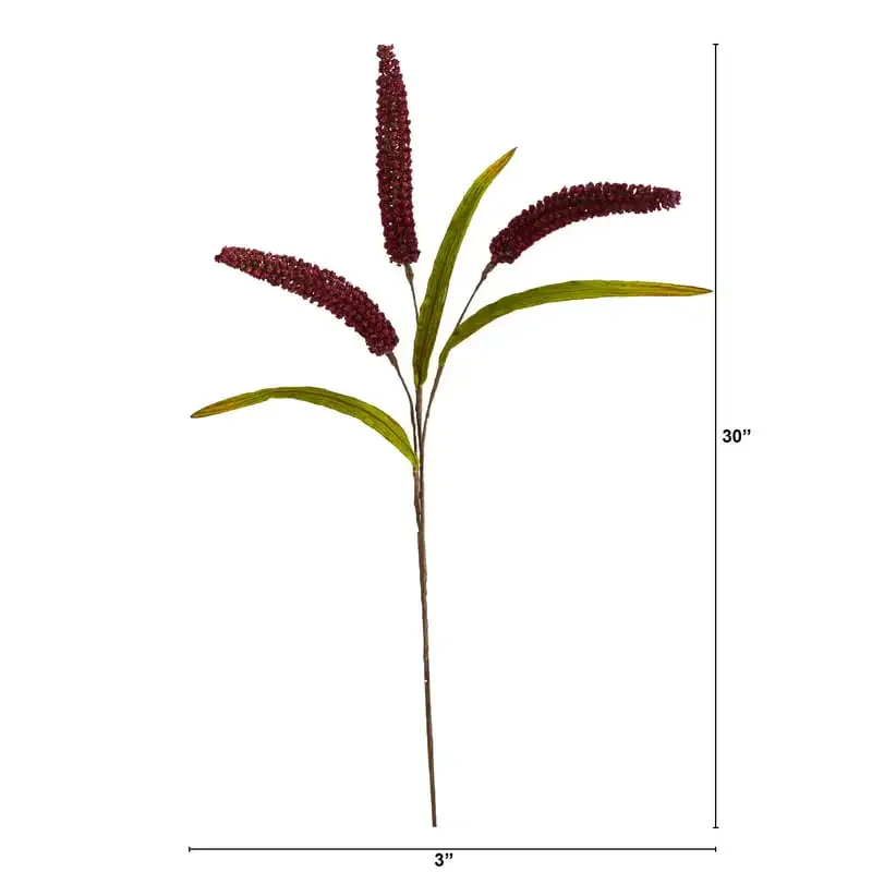 Charming Burgundy Sorghum Harvest Artificial Flower Set (12 Pieces) - Perfect for Home Garden Party Decoration and DIY Crafts.
Charming Burgundy Sorghum Harvest Artificial Flower Set (12 Pieces) - Perfect for Home Garden Party Decoration and DIY Crafts.
