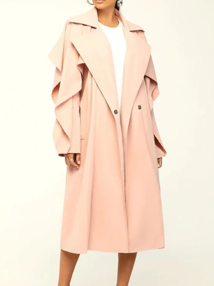 Trench Coat for Women 2023 Autumn Winter New Women's Fashion Style Style Polo Collar Solid Color Mid Length Windbreaker Coat
Trench Coat for Women 2023 Autumn Winter New Women's Fashion Style Style Polo Collar Solid Color Mid Length Windbreaker Coat