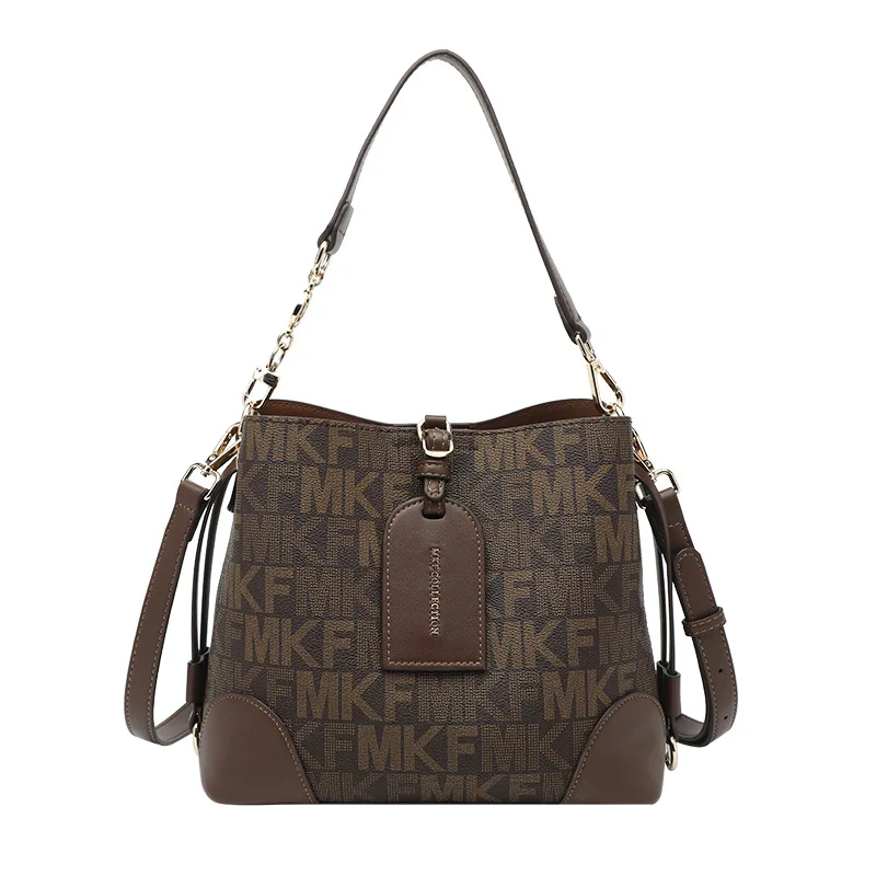 

Роскошная дизайнерская сумка-мешок с принтом MKF, модная вместительная сумка через плечо, многофункциональная деловая сумка для поездок