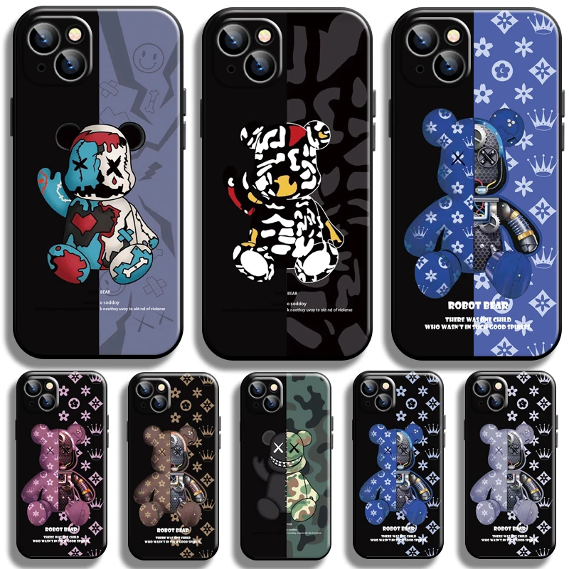 Fashion Luxury Bear For Apple iPhone 13 12 11 Pro 12 13 Mini X XR XS Max SE 5 6 6s 7 8 Plus Phone Case Silicone Cover Carcasa 
Fashion Luxury Bear For Apple iPhone 13 12 11 Pro 12 13 Mini X XR XS Max SE 5 6 6s 7 8 Plus Phone Case Silicone Cover Carcasa
