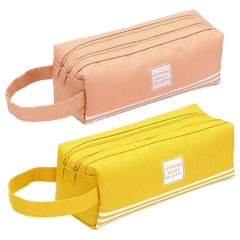 Double Zippers Pencil Case Large Pink Canvas Pen Bag Pouch Holder With Compartments Big Capacity Pen Case 2PCS
Double Zippers Pencil Case Large Pink Canvas Pen Bag Pouch Holder With Compartments Big Capacity Pen Case 2PCS