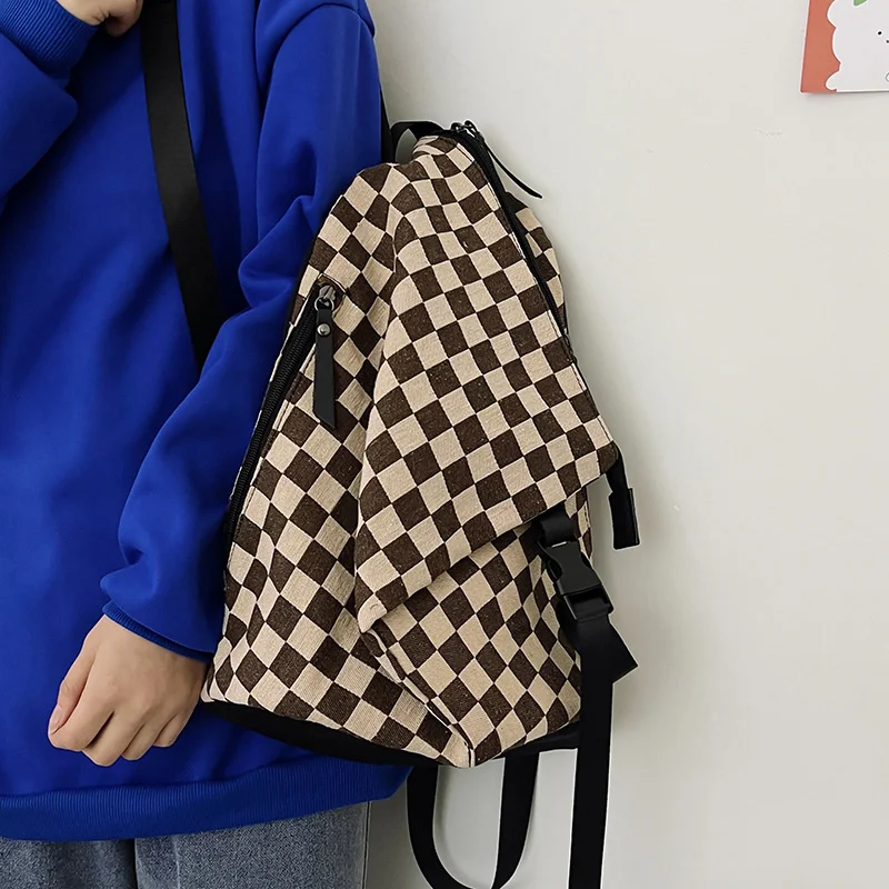 Trendy Checkerboard Women Backpack College Student School Bag For Teenager Girls Boys Book Bag Men Leisure Travel Backpack
Trendy Checkerboard Women Backpack College Student School Bag For Teenager Girls Boys Book Bag Men Leisure Travel Backpack