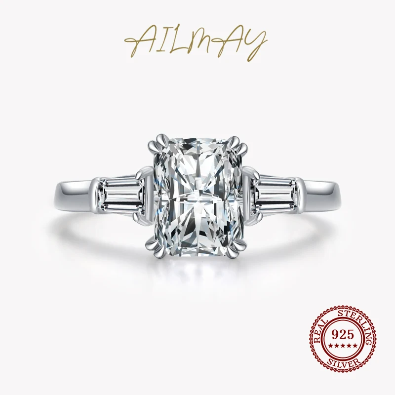 Ailmay Real 925 Sterling Silver Luxury Rectangle 2CT Clear AAAAA CZ Finger Rings For Women Wedding Promise Statement Jewelry Gif
Ailmay Real 925 Sterling Silver Luxury Rectangle 2CT Clear AAAAA CZ Finger Rings For Women Wedding Promise Statement Jewelry Gif