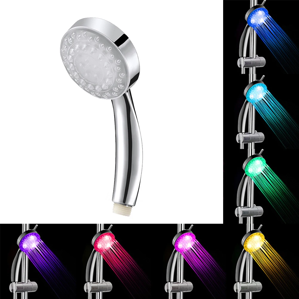 Bathroom Led Shower Head 7 Color Changing Handing Shower With Colorful Automatic LED Lights Handheld Shower Heads Hot Selling
Bathroom Led Shower Head 7 Color Changing Handing Shower With Colorful Automatic LED Lights Handheld Shower Heads Hot Selling