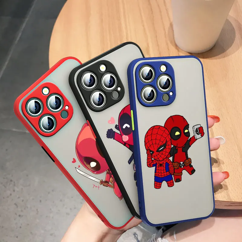 Marvel Deadpool Cartoon For Apple iPhone 13 12 11 Pro Max Mini XS Max X XR 6 7 8 Plus SE Frosted Translucent Phone Case
Marvel Deadpool Cartoon For Apple iPhone 13 12 11 Pro Max Mini XS Max X XR 6 7 8 Plus SE Frosted Translucent Phone Case
