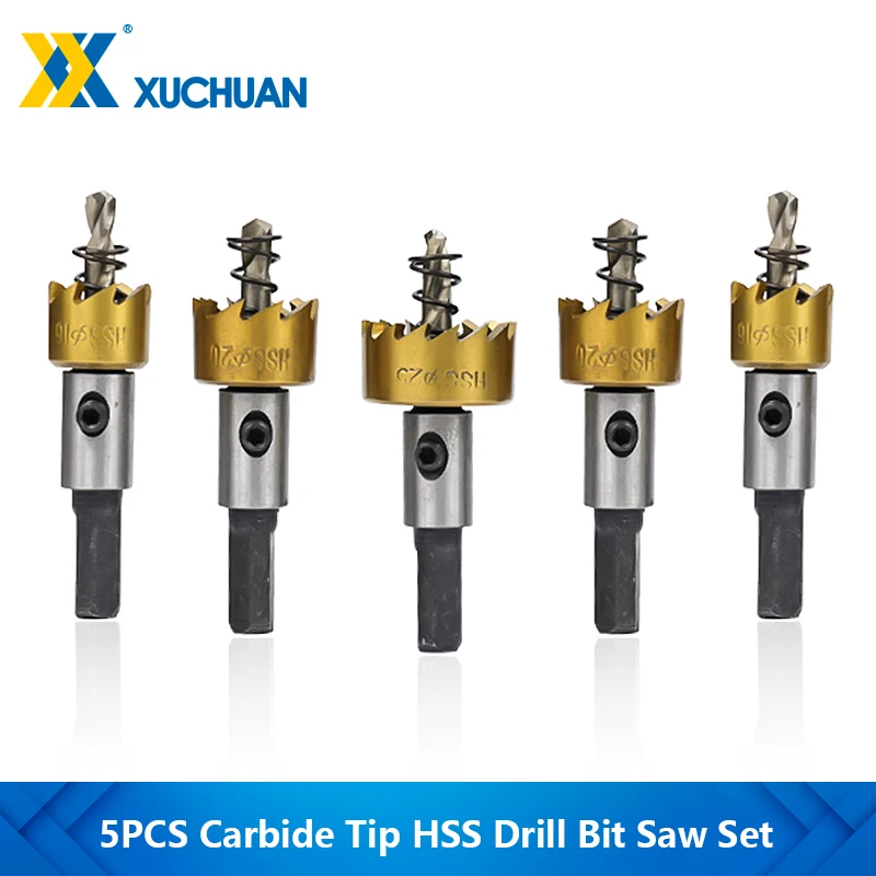 Hole Saw 5pcs 16/18.5/20/25/30mm Carbide Drill Bit for Metal Hole Drilling Cutter Metalworking Tool Drill
Hole Saw 5pcs 16/18.5/20/25/30mm Carbide Drill Bit for Metal Hole Drilling Cutter Metalworking Tool Drill