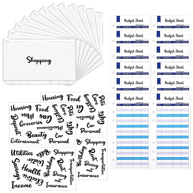 28 PCS Binder Pockets A6 6 Holes Clear Binder Zipper Envelopes Folders Budget Trackers Paper For Notebooks Bill Planner
28 PCS Binder Pockets A6 6 Holes Clear Binder Zipper Envelopes Folders Budget Trackers Paper For Notebooks Bill Planner