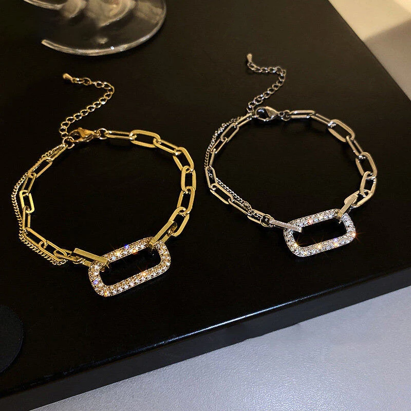 INS Style Vintage Simple Geometric Crystal Charm Bracelet for Women Fashion Design Chain Cuff Bracelets Personality Hand Jewelry
INS Style Vintage Simple Geometric Crystal Charm Bracelet for Women Fashion Design Chain Cuff Bracelets Personality Hand Jewelry