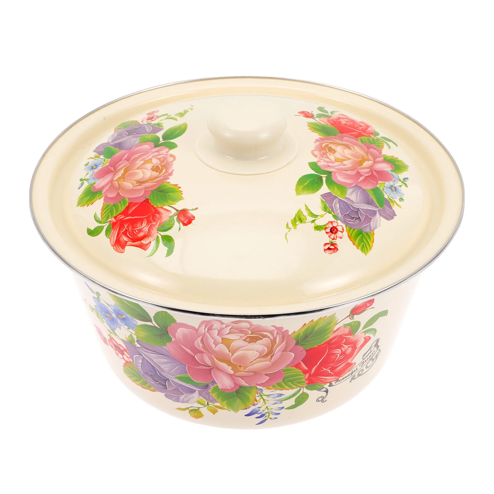 Thickened Enamel Basin With Lid Vintage Style Enamel Basin Home Soup Basin
Thickened Enamel Basin With Lid Vintage Style Enamel Basin Home Soup Basin
