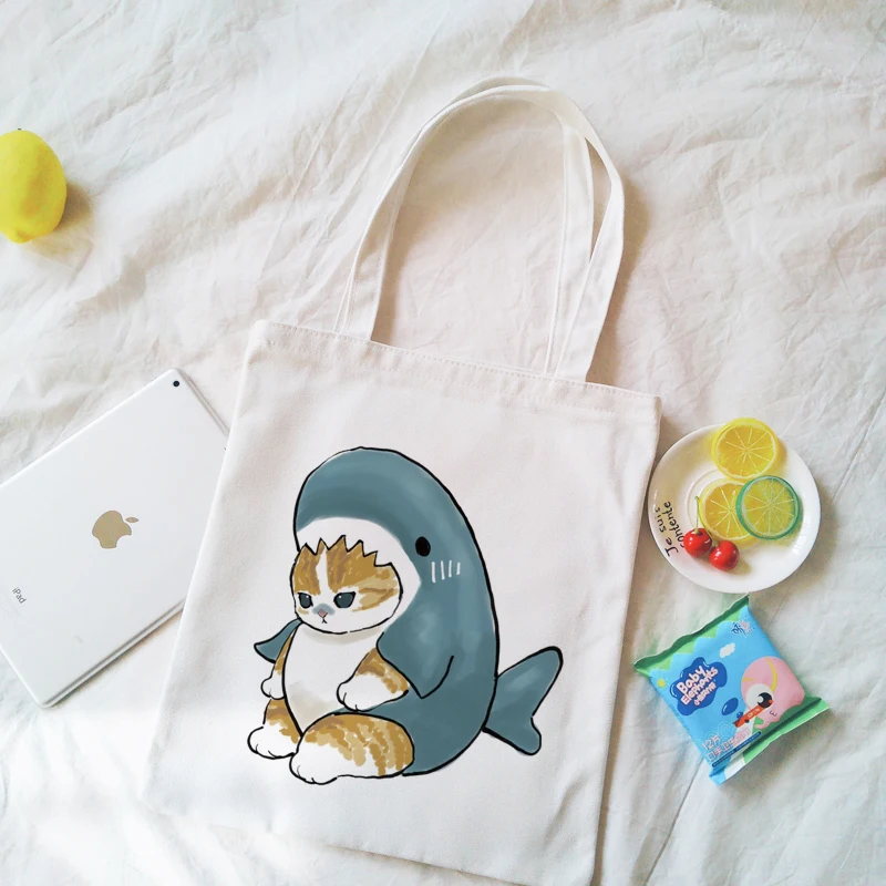 Shark Cat Wish Shopping Canvas Womens Bag Casual Large Capacity Shoulder Bags Reusable Shopper Tote Bag Fashion Ulzzang Handbags
Shark Cat Wish Shopping Canvas Womens Bag Casual Large Capacity Shoulder Bags Reusable Shopper Tote Bag Fashion Ulzzang Handbags