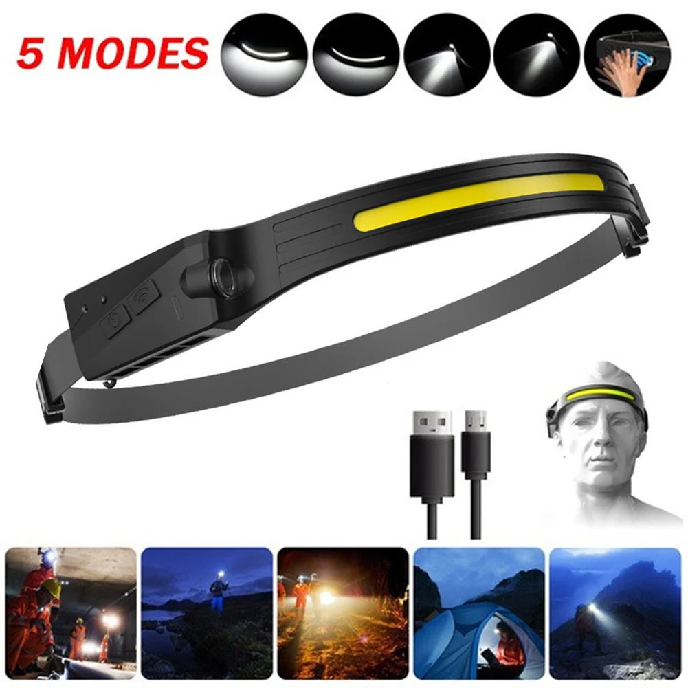 COB+LED Headlamp USB Headlight Torch Flashlight Work Light Bar Head Band Lamp Outdoor Tools For Hiking Cycling Camping Fishing
COB+LED Headlamp USB Headlight Torch Flashlight Work Light Bar Head Band Lamp Outdoor Tools For Hiking Cycling Camping Fishing