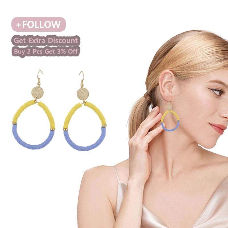 Geometric Color Stitching Clay Pendant Earrings for Women Girls Dangle Fashion Trendy Holiday Summer Accessories Jewelry
Geometric Color Stitching Clay Pendant Earrings for Women Girls Dangle Fashion Trendy Holiday Summer Accessories Jewelry