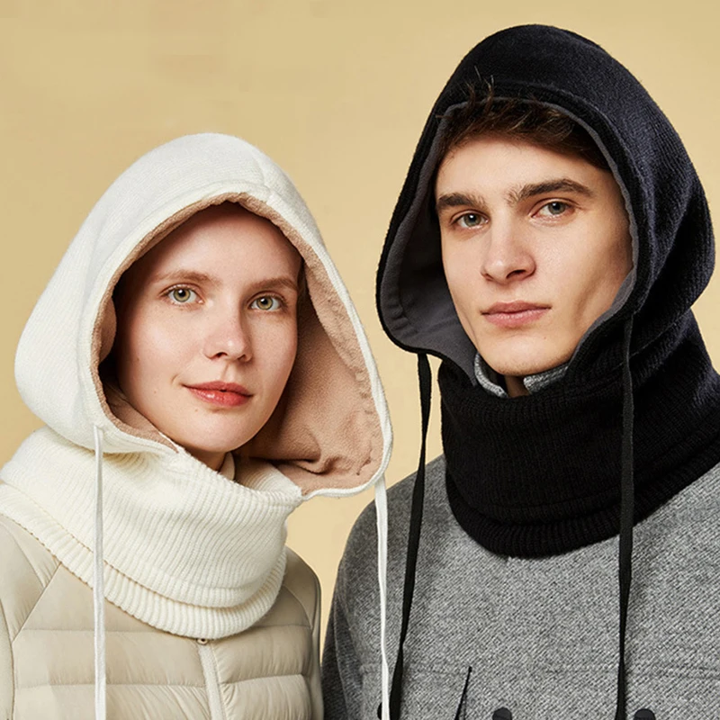 Fashion Warm Winter Hooded Scarf Hat With Masks Outdoor Windproof Knitted Beanie Hat Ear Protection Cap Adult Balaclava
Fashion Warm Winter Hooded Scarf Hat With Masks Outdoor Windproof Knitted Beanie Hat Ear Protection Cap Adult Balaclava