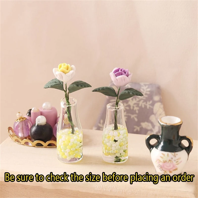 1:12 Dollhouse Miniature Rose Flower Vase Mini Flower Pot Flower Arrangement Potted Plant Garden Home Decor Toy
1:12 Dollhouse Miniature Rose Flower Vase Mini Flower Pot Flower Arrangement Potted Plant Garden Home Decor Toy