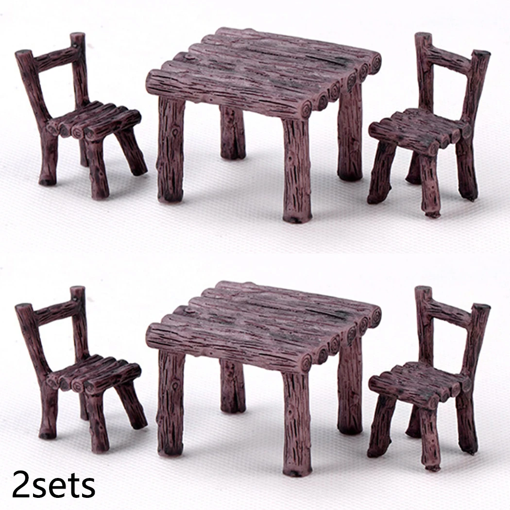 2 Set Mini Table Chair Resin Craft Micro Landscape Ornament Fairy Garden Miniature Table And Chair Decor Ornament
2 Set Mini Table Chair Resin Craft Micro Landscape Ornament Fairy Garden Miniature Table And Chair Decor Ornament