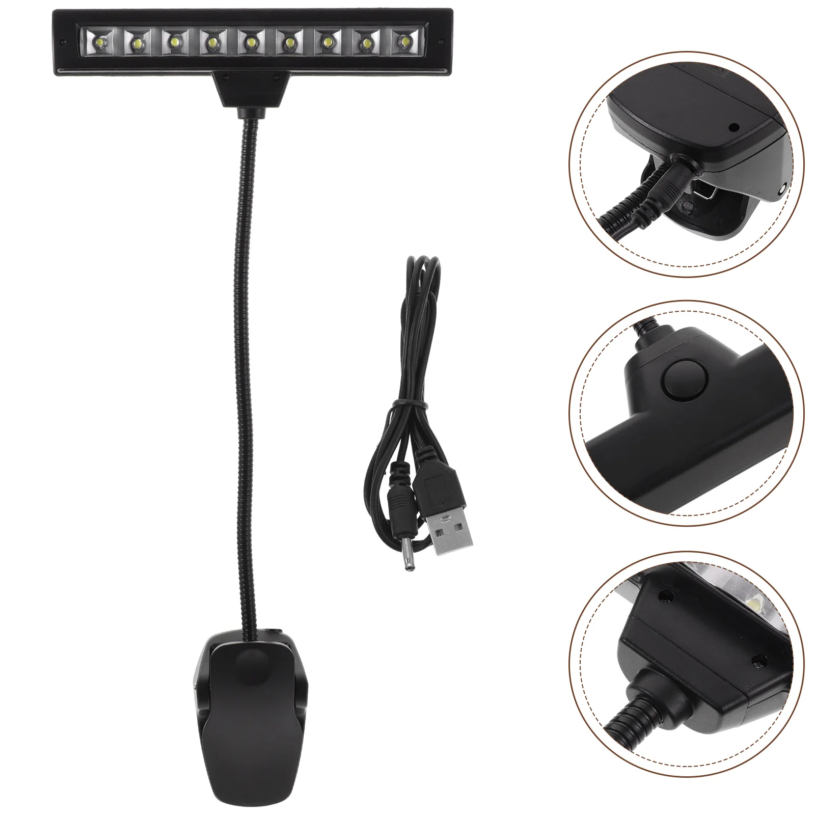 Clip on Music Light Stand 9 LED Orchestra Lamp Piano Light Fully Adjustable Music Stand Lamp with Power Cable (Without
Clip on Music Light Stand 9 LED Orchestra Lamp Piano Light Fully Adjustable Music Stand Lamp with Power Cable (Without