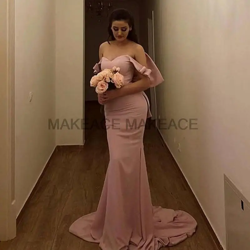 Bridesmaid Dresses Mermaid Wedding Guest Dress Elastic Back Big Bow Sweep Train robe de soirée de mariage vestidos de fiesta
Bridesmaid Dresses Mermaid Wedding Guest Dress Elastic Back Big Bow Sweep Train robe de soirée de mariage vestidos de fiesta