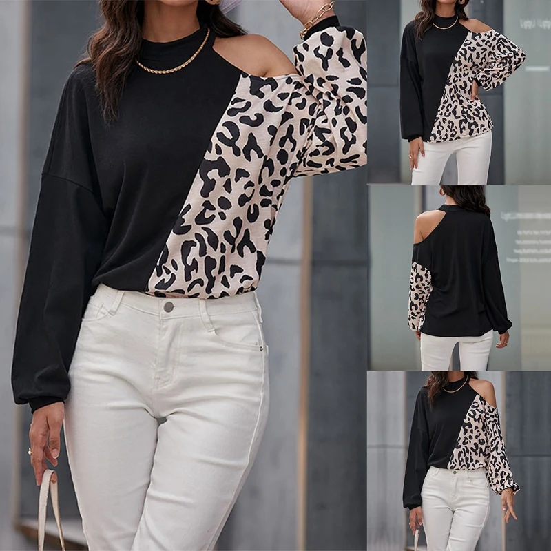 ASDS-Leopard Turtleneck Sweater Women Strapless Full Sleeve Stitching Knitted Pullovers Fall Winter Jumper Sweater Black
ASDS-Leopard Turtleneck Sweater Women Strapless Full Sleeve Stitching Knitted Pullovers Fall Winter Jumper Sweater Black