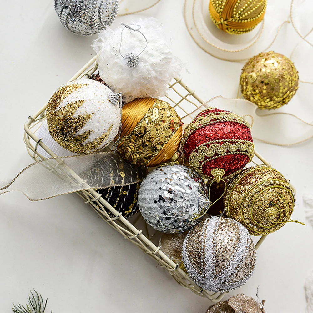 8CM Christmas Ball Foam Pendant Colored Painted Balls Drill Glitter Xmas Tree Hanging Ornaments Home Noel New Year Decoration
8CM Christmas Ball Foam Pendant Colored Painted Balls Drill Glitter Xmas Tree Hanging Ornaments Home Noel New Year Decoration
