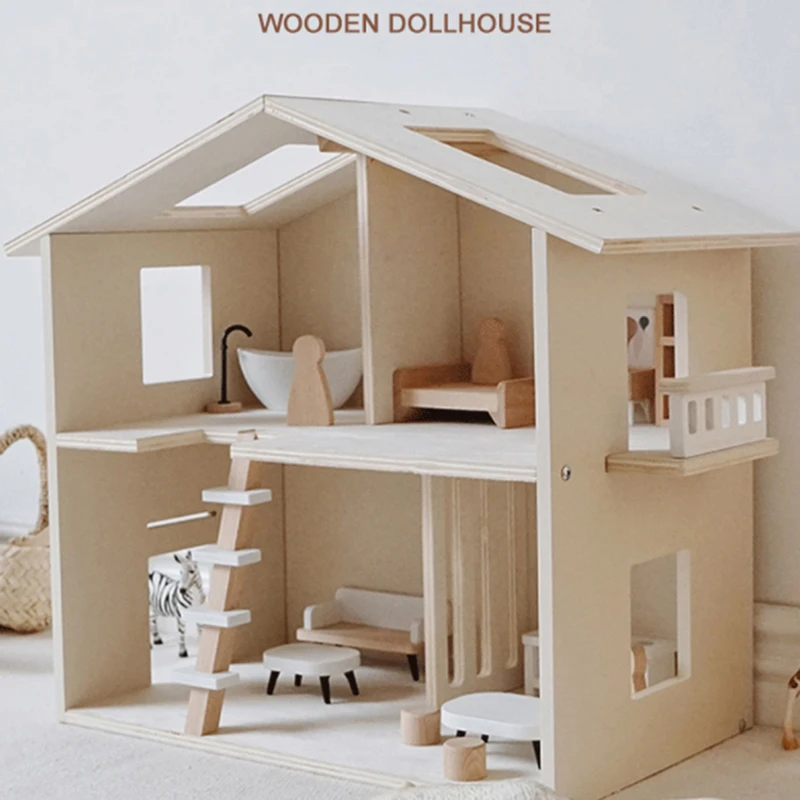 1Set Dollhouse wooden simulation villa small wooden house including complete set of furniture and ornaments
1Set Dollhouse wooden simulation villa small wooden house including complete set of furniture and ornaments