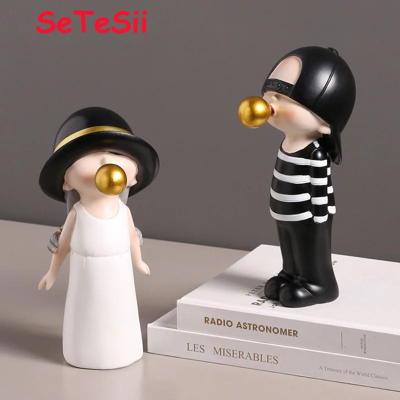 SeTeSii Bubble Kid Resin Statues Home Decor Figurine Nordic Living Room Ornament Crafts Bedroom Desk Cartoon Sculptures for Gift
SeTeSii Bubble Kid Resin Statues Home Decor Figurine Nordic Living Room Ornament Crafts Bedroom Desk Cartoon Sculptures for Gift