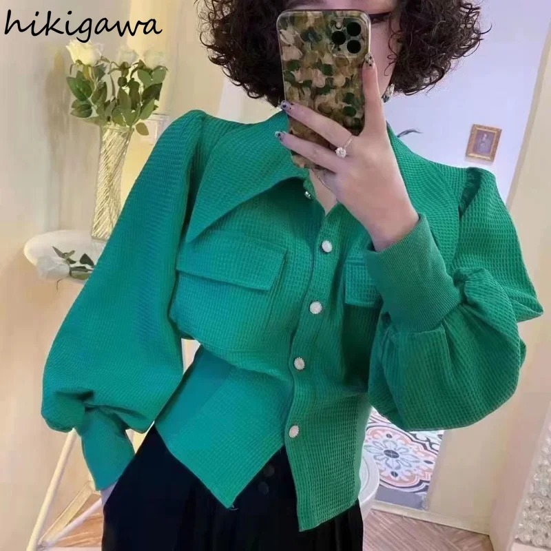 2023 Blusas Mujer De Moda Slim Waist Blouse Women Pointed Collar Puff Sleeve Tunic Shirts Fashion Korean Temperament White Tops
2023 Blusas Mujer De Moda Slim Waist Blouse Women Pointed Collar Puff Sleeve Tunic Shirts Fashion Korean Temperament White Tops