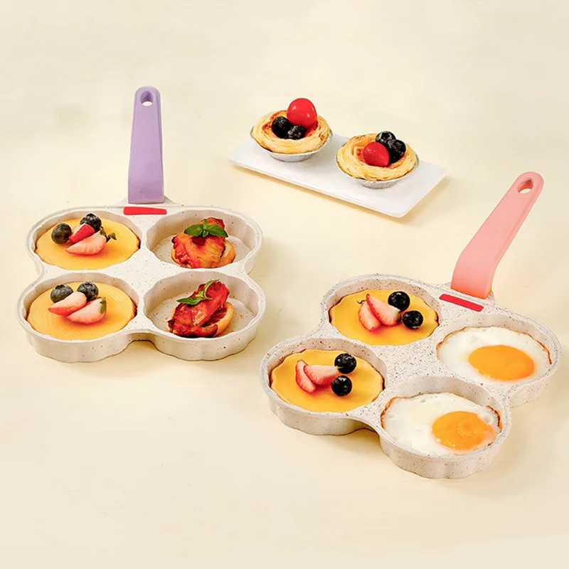 Multi-Functional Non-Stick Pancake Maker with Mini Flower Edge and Four Holes for Perfect Breakfast Eggs, Burgers and Pancakes
Multi-Functional Non-Stick Pancake Maker with Mini Flower Edge and Four Holes for Perfect Breakfast Eggs, Burgers and Pancakes