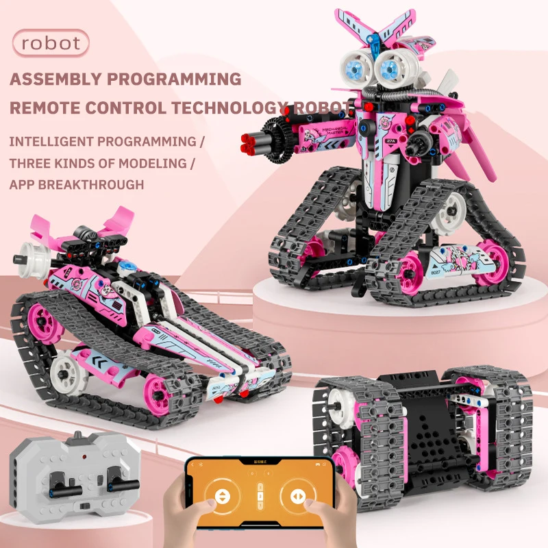 408PCS Smart Programming Robots Assembling Blocks 2.4G Wireless Remote Control Technology Robot Model Christmas Gifts Boy Toys
408PCS Smart Programming Robots Assembling Blocks 2.4G Wireless Remote Control Technology Robot Model Christmas Gifts Boy Toys