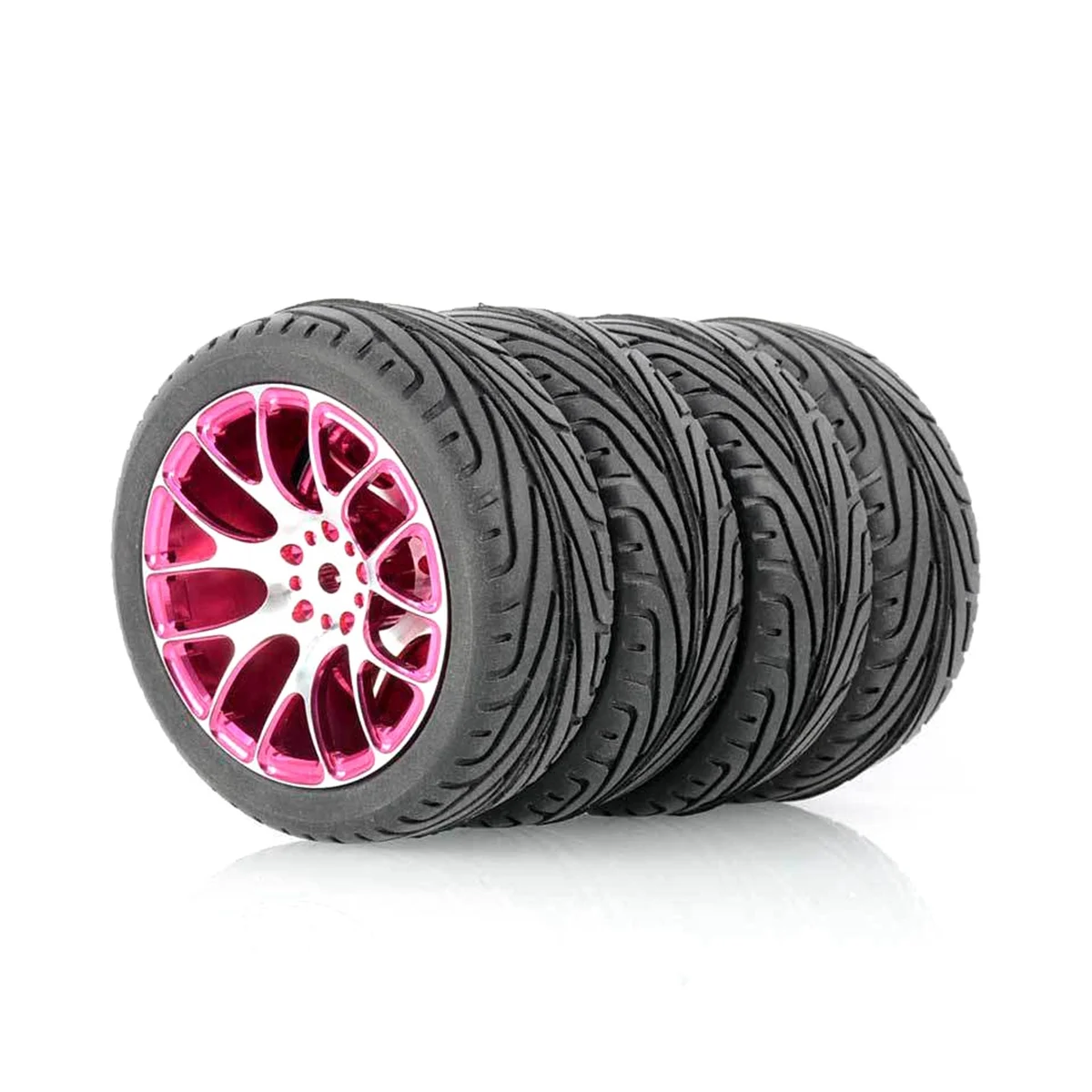 4 шт. для общего пользования 1/10, колесная втулка общего назначения для бега, шина для брокера для бега с сильным захватом, розовая 
4 шт. для общего пользования 1/10, колесная втулка общего назначения для бега, шина для брокера для бега с сильным захватом, розовая
