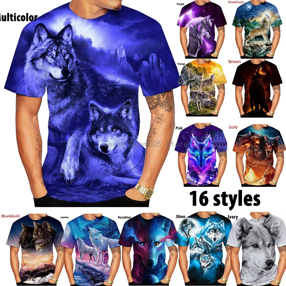 New fashion wolf lovers 3D printed family wolf personalized men/women 16 style Blue and colorful men/women T-shirt
New fashion wolf lovers 3D printed family wolf personalized men/women 16 style Blue and colorful men/women T-shirt