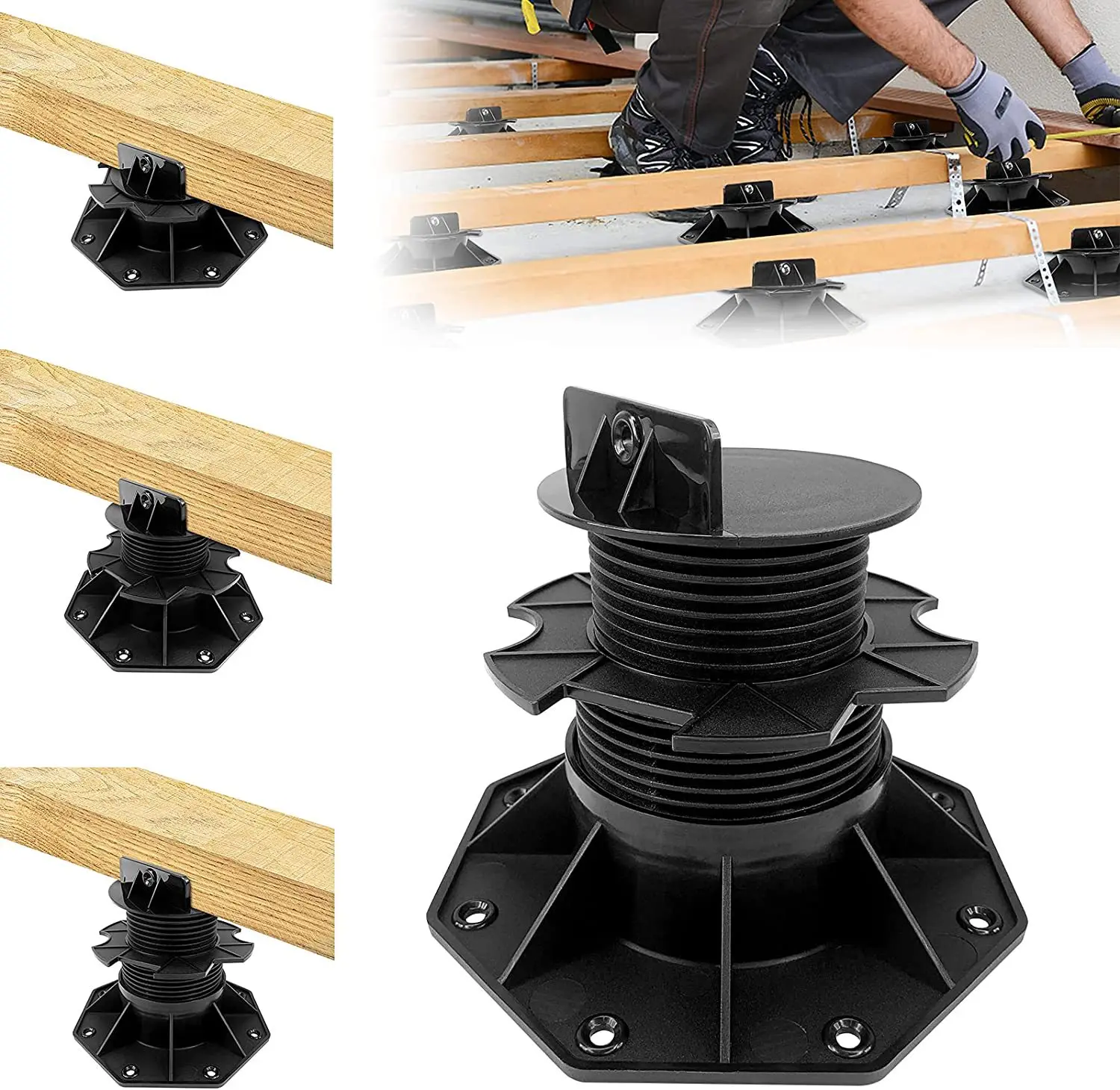 10PC Height-adjustable Floor Balance Support Pedestal Bearing Decking Boards Slab Bearing Terrace Bearing Weatherproof Tools
10PC Height-adjustable Floor Balance Support Pedestal Bearing Decking Boards Slab Bearing Terrace Bearing Weatherproof Tools