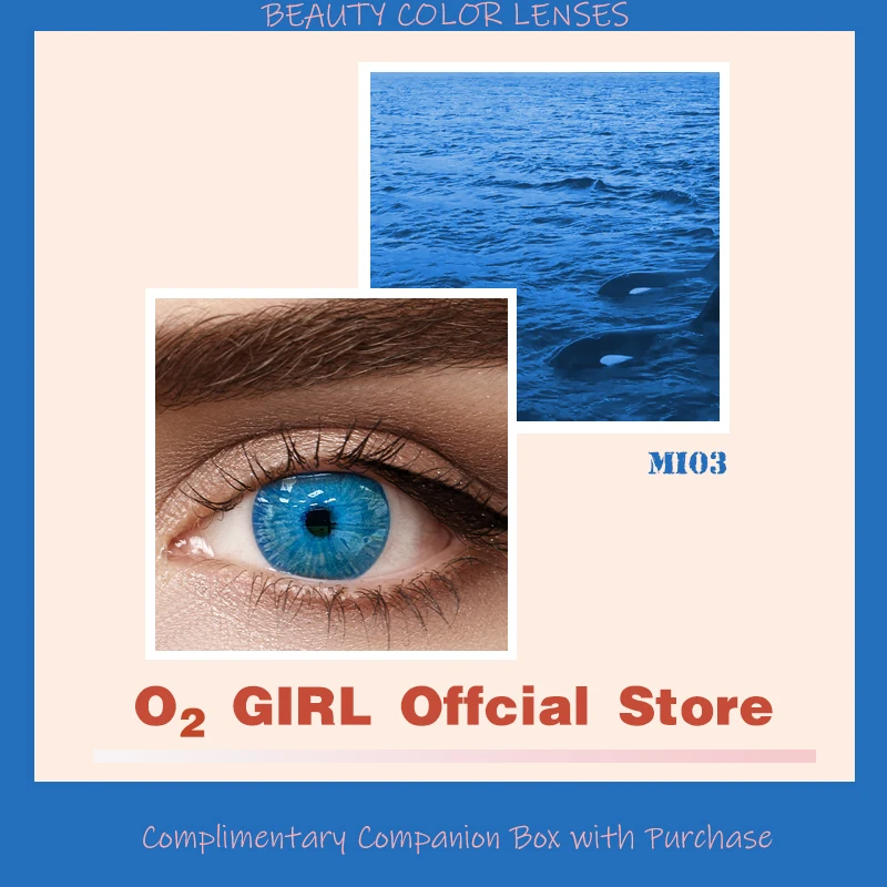 

Ocean Blue Multicolor Natural Color Contact Lenses Soft Wearing Free Shipping 1Pair Black Friday Pupils Colorful Lens Yearly Use
